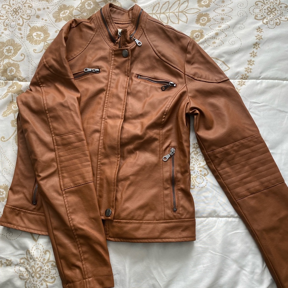 Maralyn & Me Faux Leather Jacket